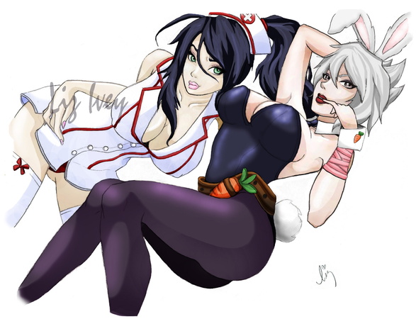 1363529297battle bunny riven and nurse akali by kirintheunicorn-d558oja