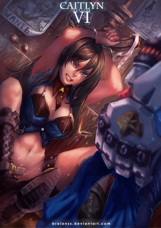 lol   caitlyn x vi officer by braionss-d77i2bf